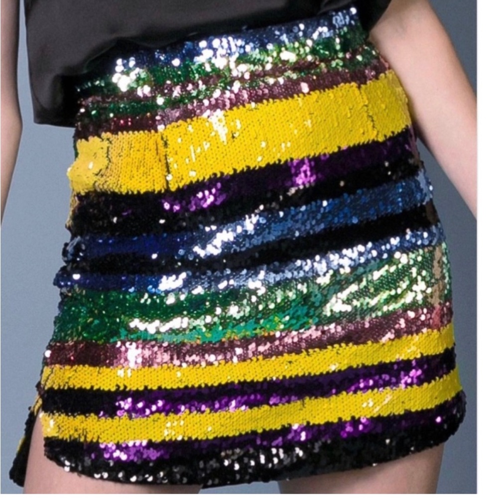 ByEgreis sequin multicolor skirt